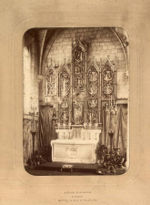 Het Werk der Vlamingen in Parijs, altaar in de Vlaamse kerk in Parijs, ca. 1890. (KADOC, kfd000030)