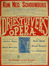 Affiche van De Driestuiveropera, 1938. (Collectie Stad Antwerpen, Letterenhuis, tglhps4226)