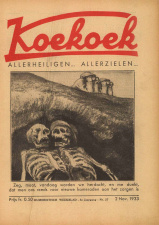 Pasifistische spotprent van Frits van den Berghe op de omslag van Koekoek, jg. 3, nr. 27, 2 november 1933. (Amsab-ISG)