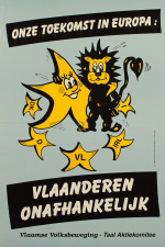 Onder een vernieuwde leiding opteerde de VVB in 1991 onverkort voor Vlaamse onafhankelijkheid. (ADVN, VAFA1355)