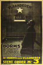 Bij de tussentijdse verkiezingen in Antwerpen van 1928 stelde de Frontpartij August Borms kandidaat voor de Kamer. (Collectie Stad Antwerpen, Letterenhuis, tglhps850)