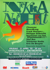 Affiche ter promotie van de Nekka-nacht, Antwerpen, 1995. Affiche: Marc Jacops. (ADVN, VAFB214)