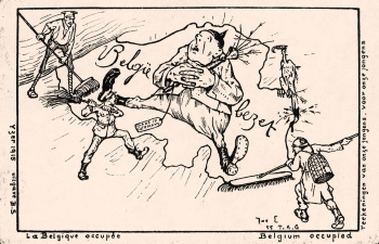 Anti-Duitse spotprent van Joe English, 1915. (ADVN, VPA252)
