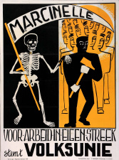 Affiche van de Volksunie naar aanleiding van de parlementsverkiezingen van 1958. (VAFB351)
