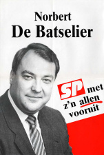 Verkiezingsaffiche van Norbert de Batselier voor de parlementsverkiezingen van 13 december 1987. (Amsab-ISG, af015869)
