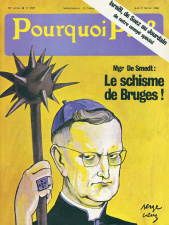 In de Franstalige pers werd de Brugse bisschop Emiel de Smedt ervan beschuldigd de eenheid van de bisschoppen en de Belgische kerk te hebben verbroken. Pourquoi Pas, 5 februari 1968. (ADVN, VY1961)