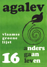 Verkiezingsaffiche van AGALEV voor de gemeenteraadsverkiezingen van 1982 in Tervuren. (Amsab-ISG, af012297)