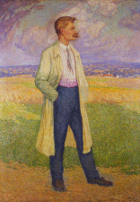 Stijn Streuvels geschilderd door Modest Huys, 1915. (Collectie Stad Antwerpen, Letterenhuis, tglhpa323)