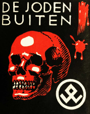 Anti-Joods strooibriefje van Volksverwering, 1940-1944. (Collectie Stad Antwerpen)
