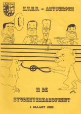 Programmaboekje van het elfde Studentenzangfeest van het KVHV-Antwerpen, 1 maart 1990. (ADVN, DA129/19)
