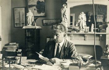 Clemens de Landtsheer als secretaris van het IJzerbedevaartcomité, 1930. (Gemeentearchief Temse)
